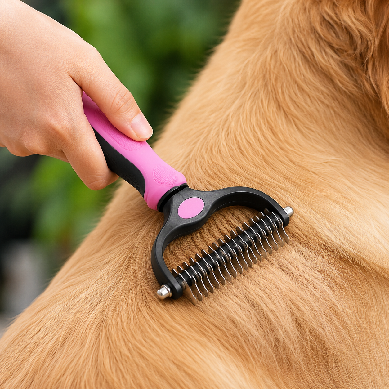 2-in-1 Fellpflegekamm für Hunde und Katzen