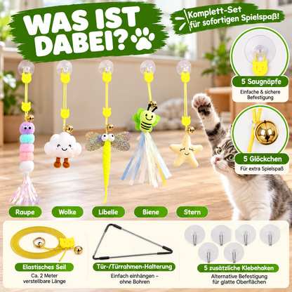 Hängendes Katzenspielzeug mit elastischem Seil