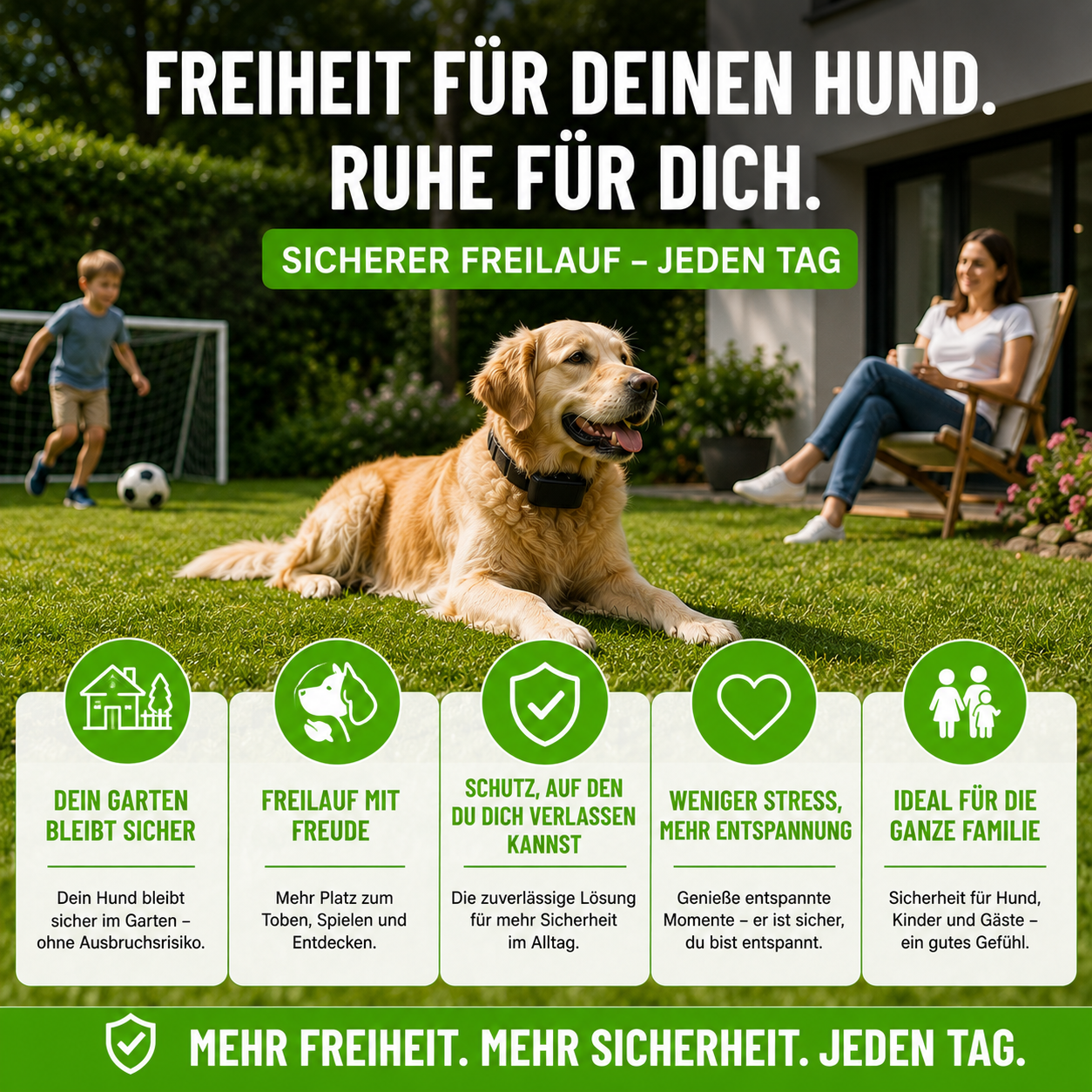 Elektronischer Hundezaun für Garten & Außenbereich wasserdicht