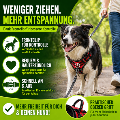 Hundegeschirr mit Frontclip & reflektierenden Elementen