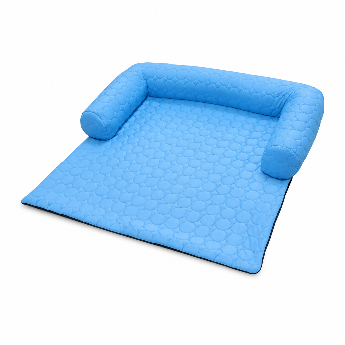 Kühlendes Sofabett mit gepolstertem Rand Blau