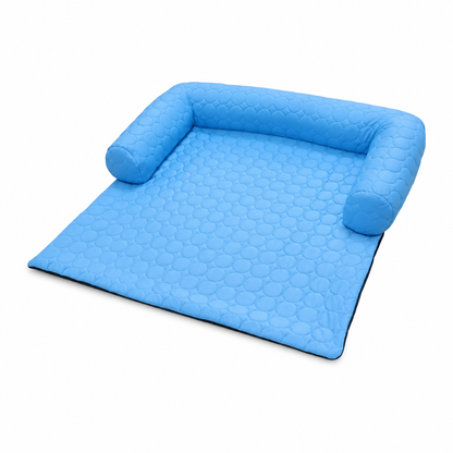 Kühlendes Sofabett mit gepolstertem Rand Blau