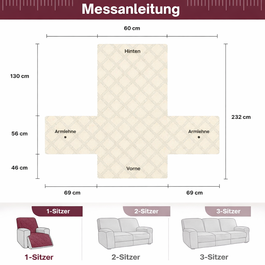 Wasserfester Sessel- & Recliner-Bezug