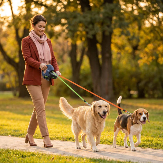 Praktische Anti Wickel Doppel Hundeleine