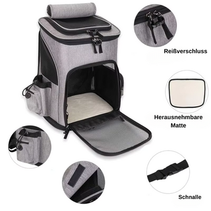 Hochwertige Reisetasche für Haustiere – Sicher, gemütlich und einzigartig! - Fluffy Adventures Haustiershop Erweiterbar Grau / Grau Mein Shop Faltbare Tragetasche für Haustiere Hochwertige Reisetasche für Haustiere – Sicher, gemütlich und einzigartig! Faltbare Tragetasche für Haustiere Mein Shop Erweiterbar Grau / Grau Fluffy Adventures Haustiershop