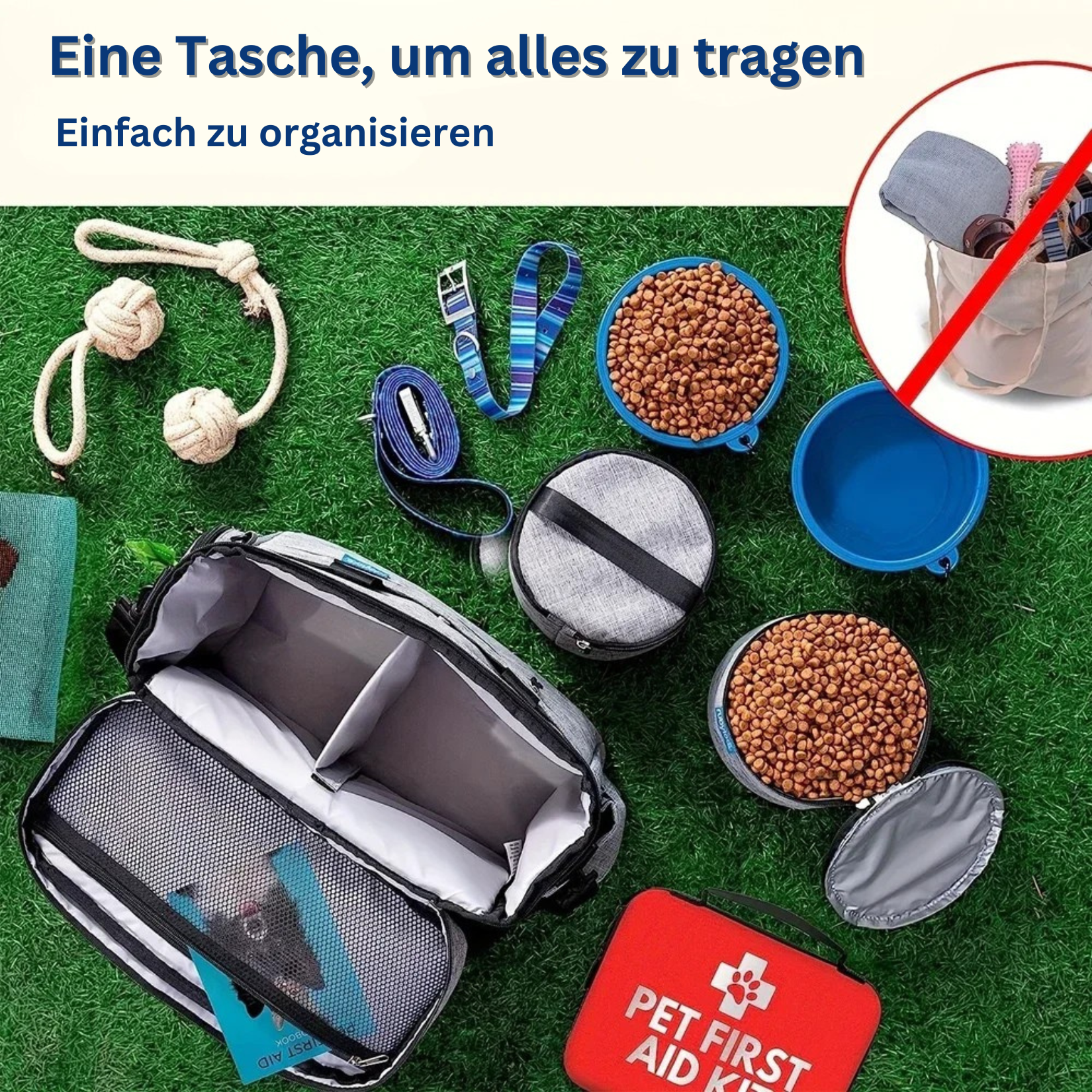 multifunktionaler reiserucksack Multifunktionaler Reiserucksack mit Haustier-Organizer – Fluffy Adventures Haustiershop