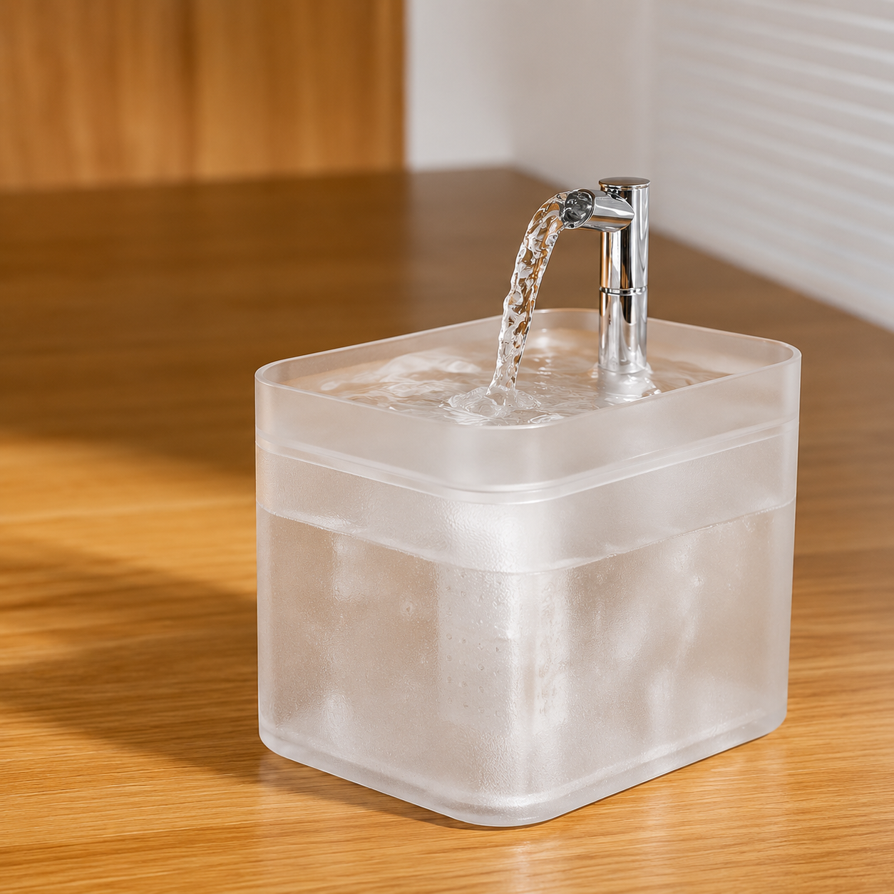 Leiser Katzen Trinkbrunnen mit Filter 1,5L