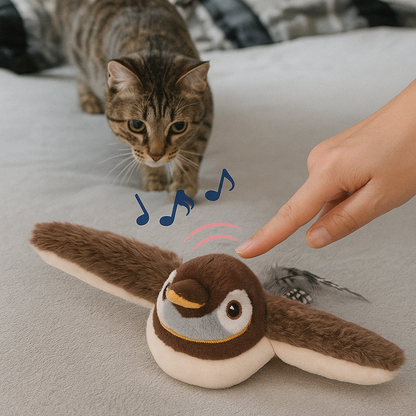 Flattervogel – für neugierige Katzen 🐦‍⬛🐱