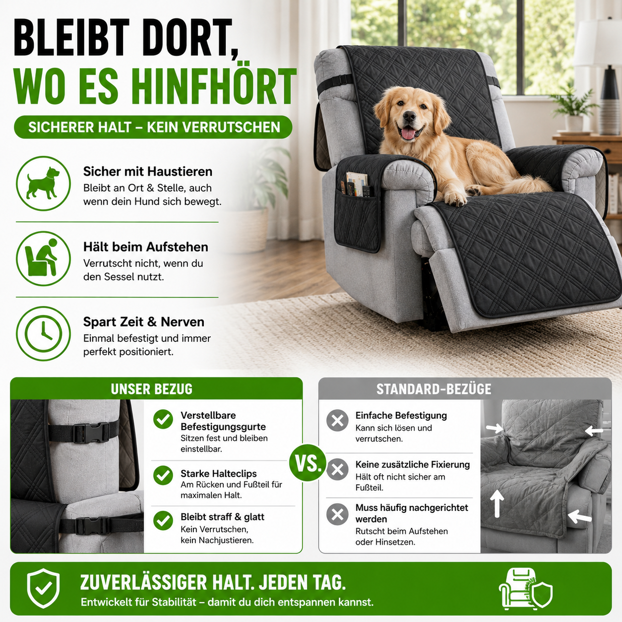 Wasserfester Sessel- & Recliner-Bezug