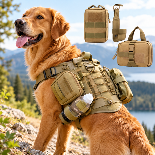 3-teiliges taktisches Hundetaschen-Set, verstellbar & robust