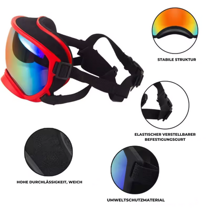 Anti-UV-Hundebrille – Stoßfest, winddicht und verstellbar