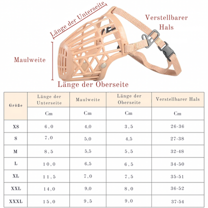 Atmungsaktiver Hundemaulkorb – sicher, bequem & verstellbar