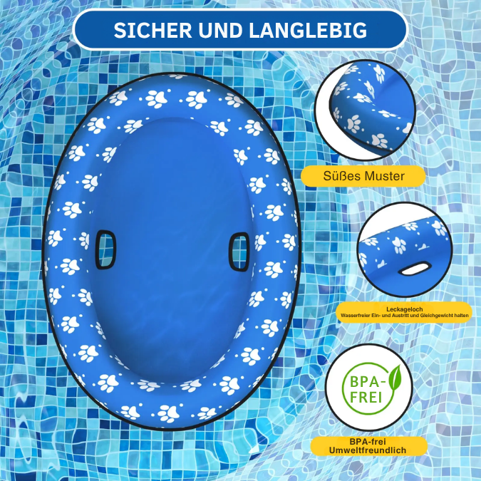 Aufblasbares Hundepool-Floß – Sommer-Spaß für Hunde 🌊