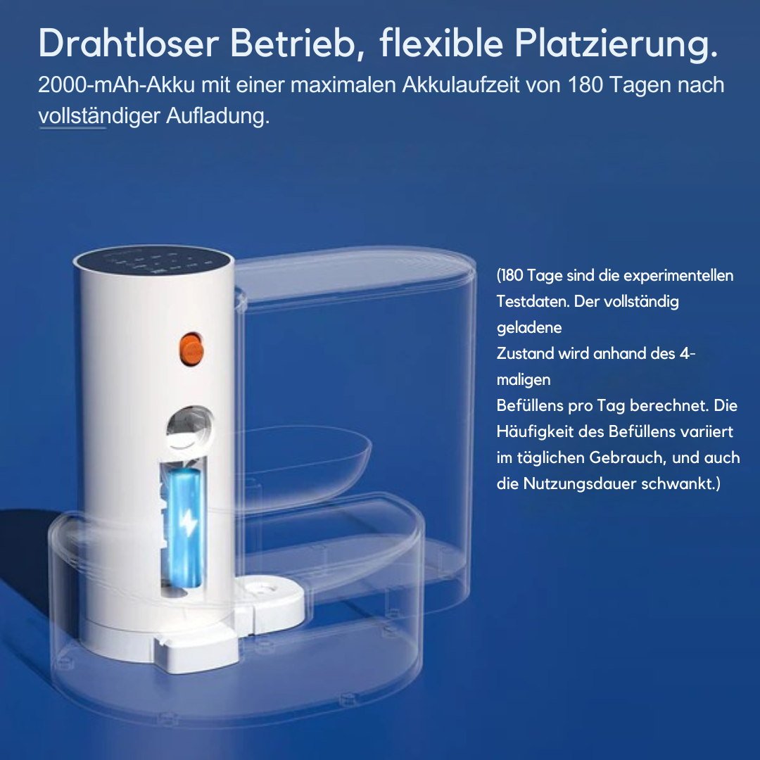 Automatischer Haustier-Wasserbrunnen – Kabellos, Leise & Selbst-Nachfüllend