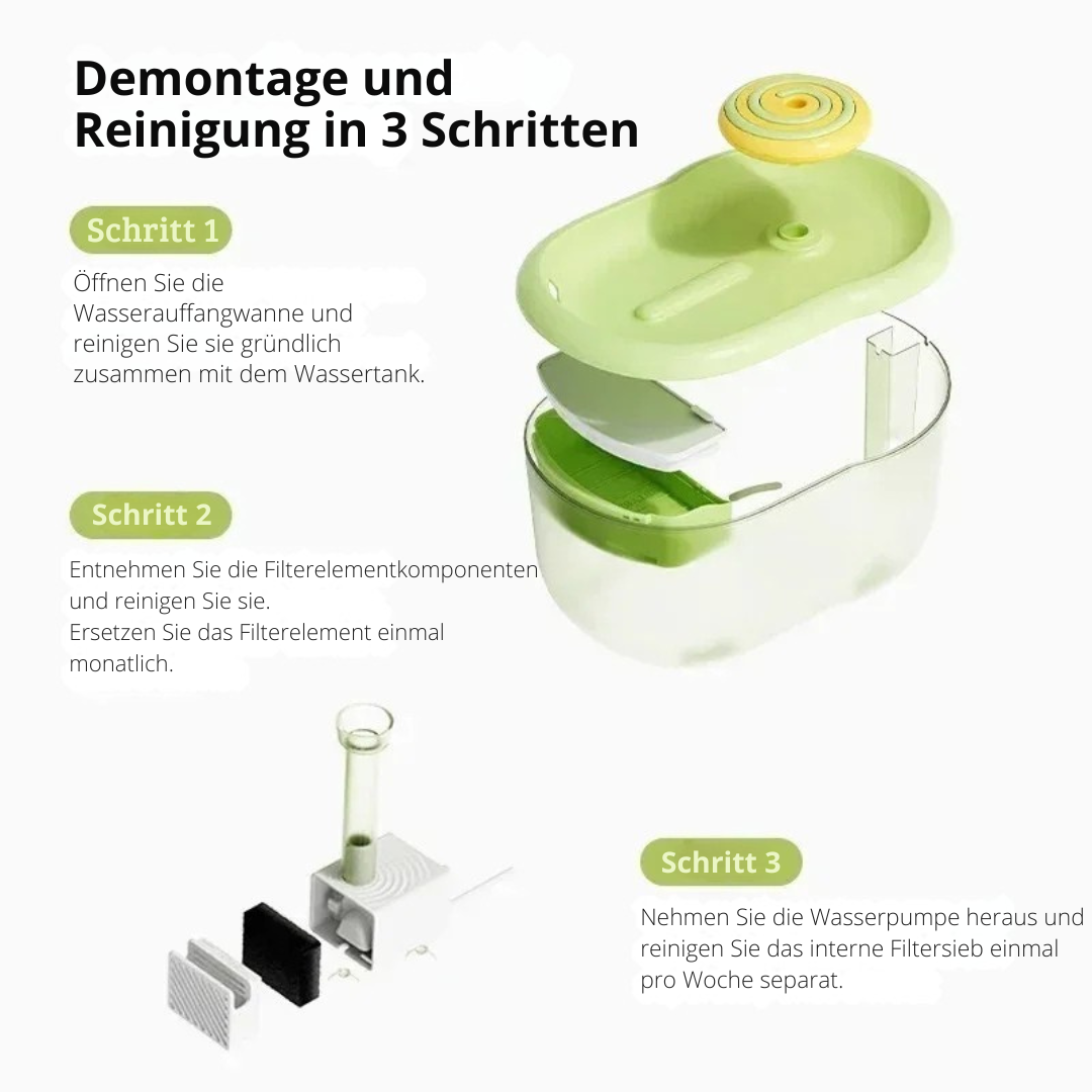 Automatischer Trinkbrunnen für Katzen & Hunde – leise & hygienisch