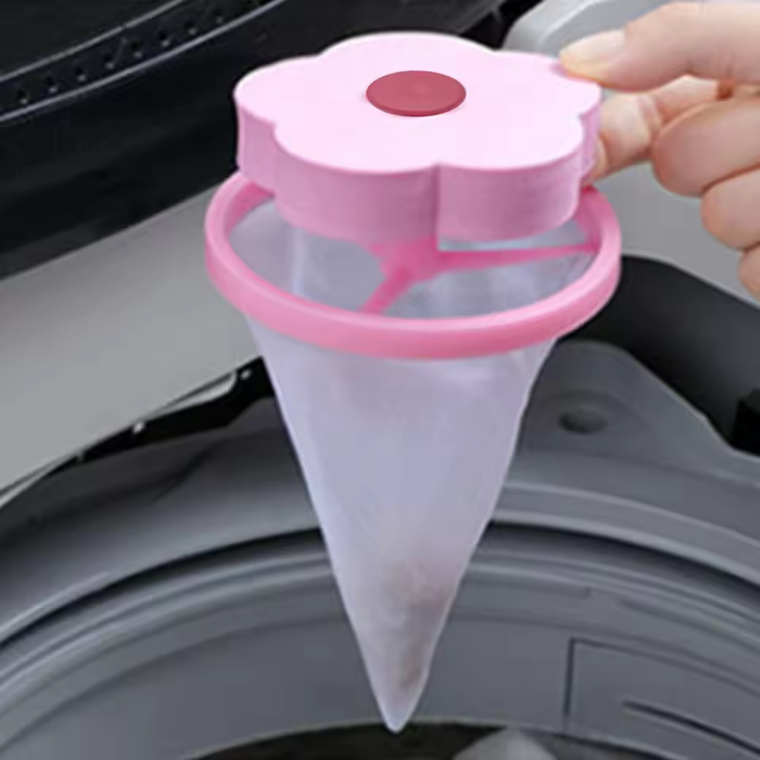 Blumen-Filternetz für Waschmaschinen – Fängt Tierhaare & Flusen mühelos auf