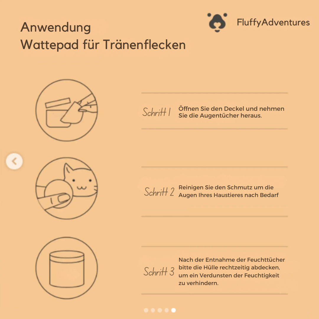 Doppelseitige Tieraugen-Reinigungstücher – sanfte Reinigung für strahlende Augen 👀