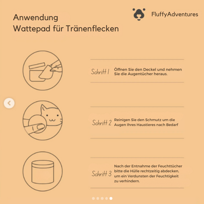 Doppelseitige Tieraugen-Reinigungstücher – sanfte Reinigung für strahlende Augen 👀