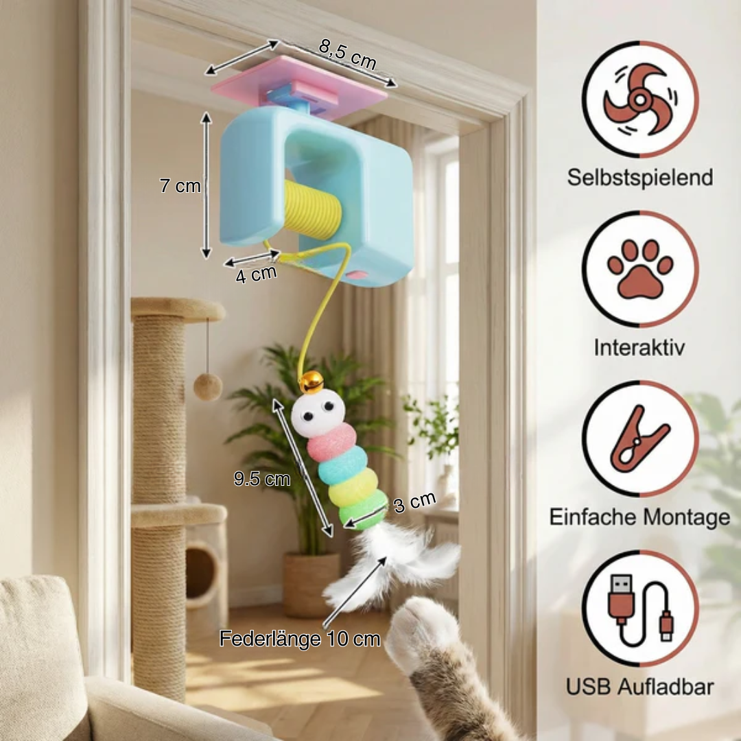 Elektrisches Katzenspielzeug zum Aufhängen – Interaktiv & automatisch