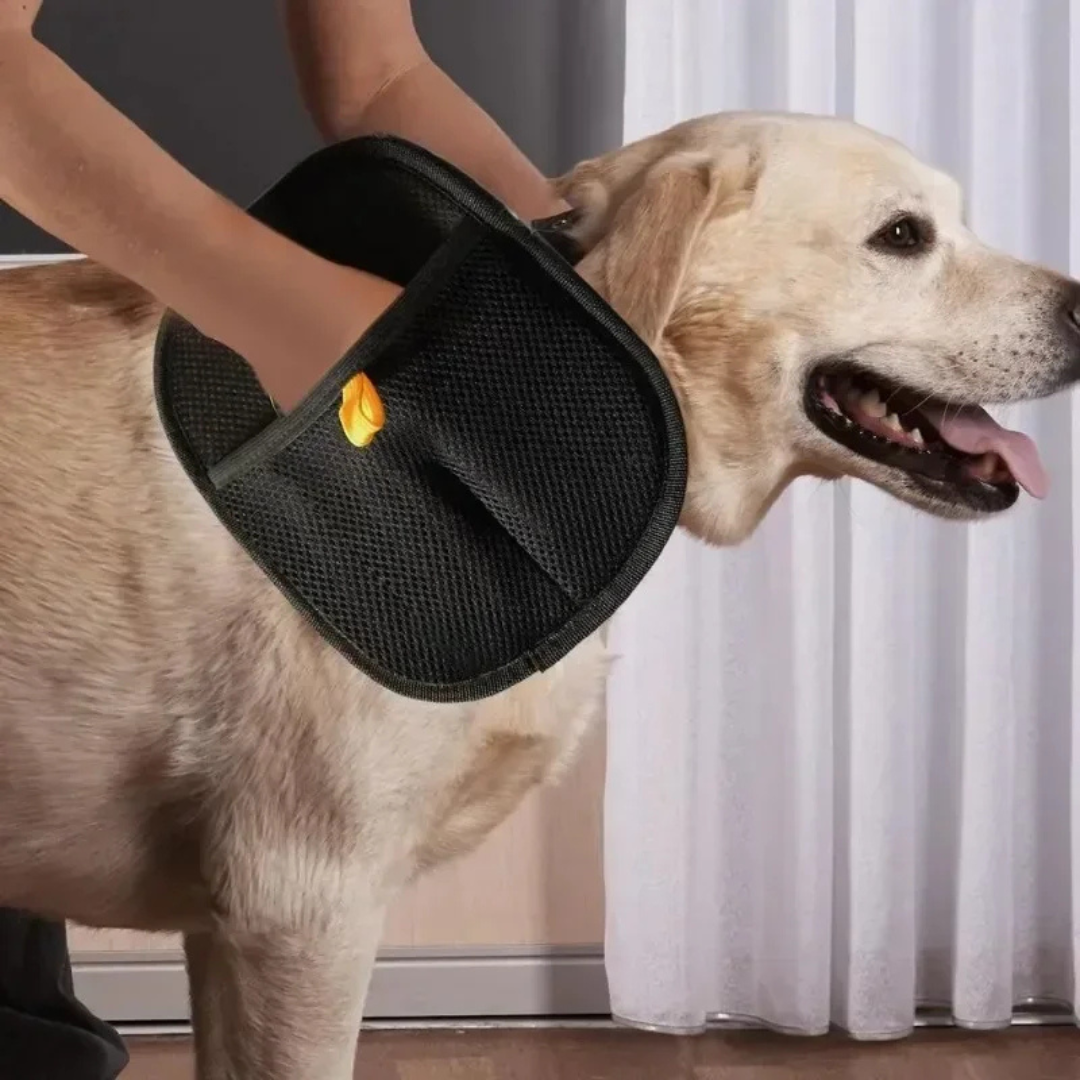 Elektrostatischer Tierhaar-Handschuh mit Zweiwege-Borsten – Fluffy Adventures Haustiershop