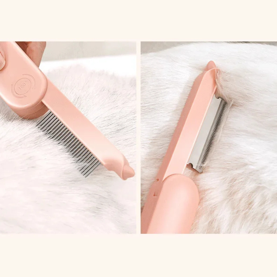 Faltbarer Fellkamm für sanfte Tierpflege