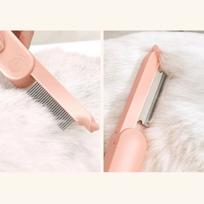 Faltbarer Fellkamm für sanfte Tierpflege
