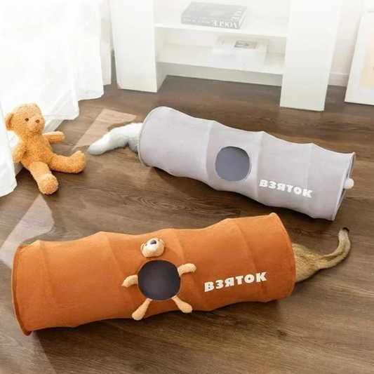 Faltbarer Katzentunnel für Wohnungskatzen – Spiel & Rückzugsort