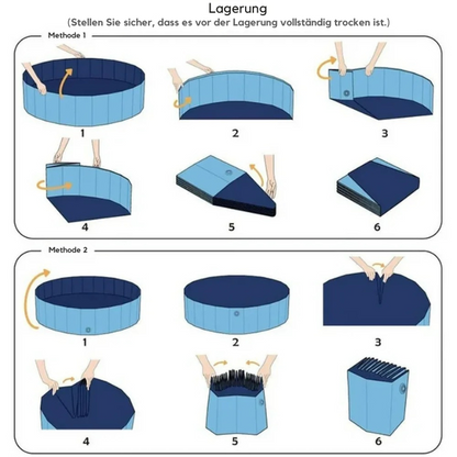 Faltbarer PVC Hundepool mit Abflussventil – Ideal für Sommer & Garten
