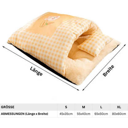 Flauschiger Katzen-Schlafsack – Warm, sicher & ultragemütlich 🐾