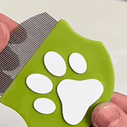 Flohkamm für Hunde & Katzen mit gebogenen Zinken