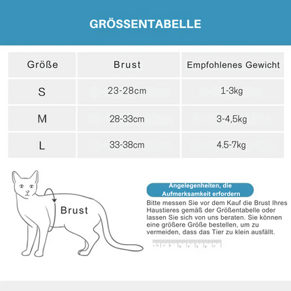 Flucht­sicheres Katzen­geschirr – Komfortabel & Praktisch für Spaziergänge