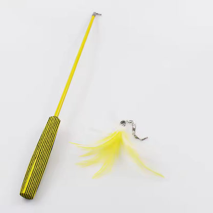 Katzen-Federspielzeug mit Zauberstab