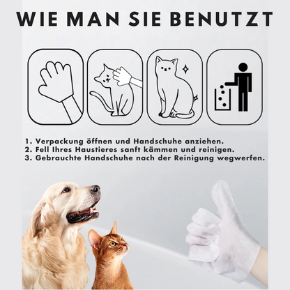 Handschuh-Reinigungstücher für Haustiere – Sauber ohne Wasser!