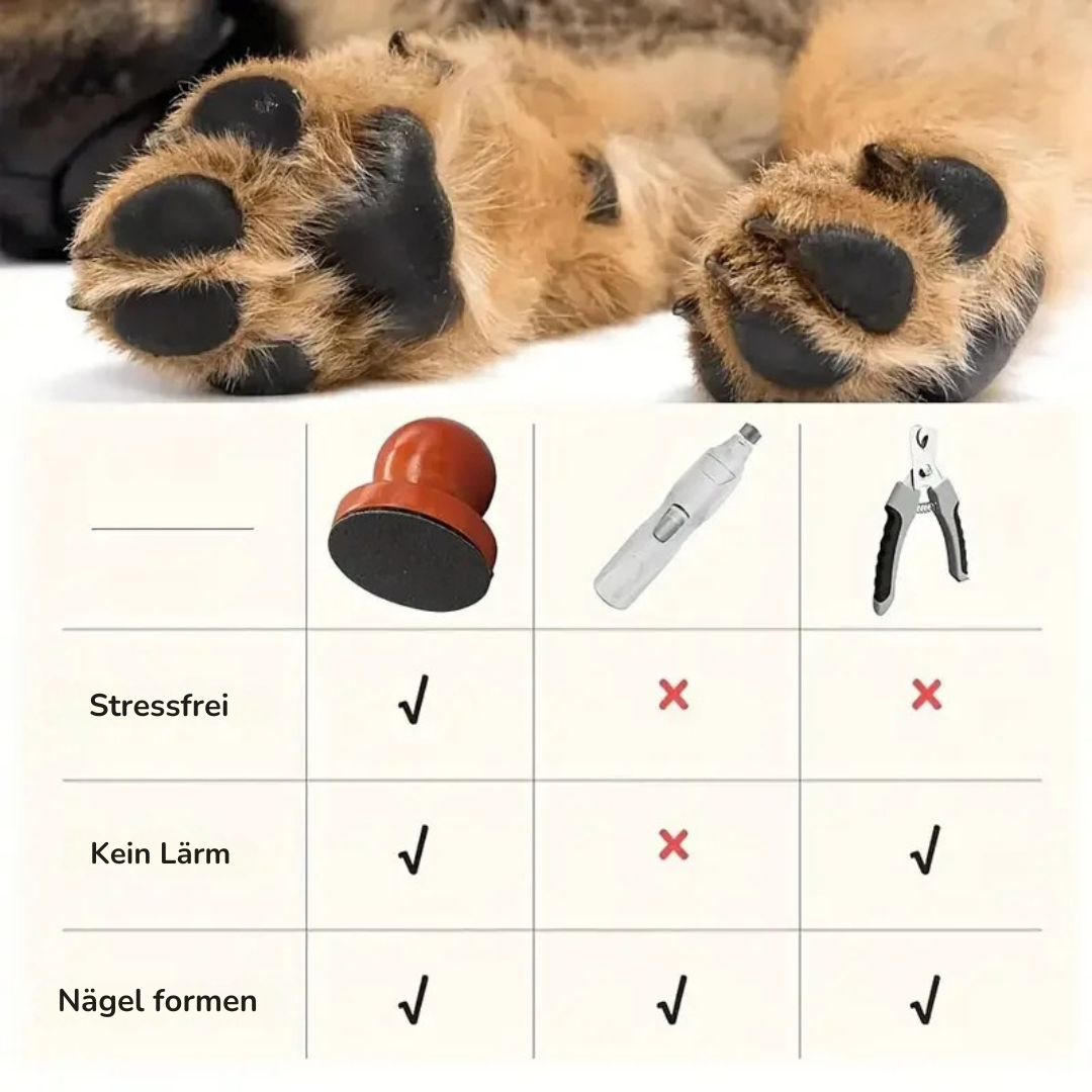 Hunde-Nagelfeile aus Holz – leise, ergonomisch & mit Wechselpads