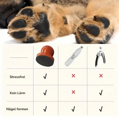 Hunde-Nagelfeile aus Holz – leise, ergonomisch & mit Wechselpads