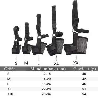 Hundemaulkorb mit Anti-Bell-Schutz – Verstellbar & Luftdurchlässig