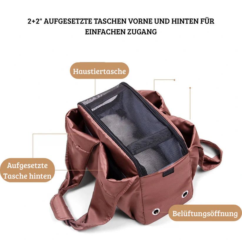 Atmungsaktive Haustier-Tragetasche – Leicht, geräumig & stylisch