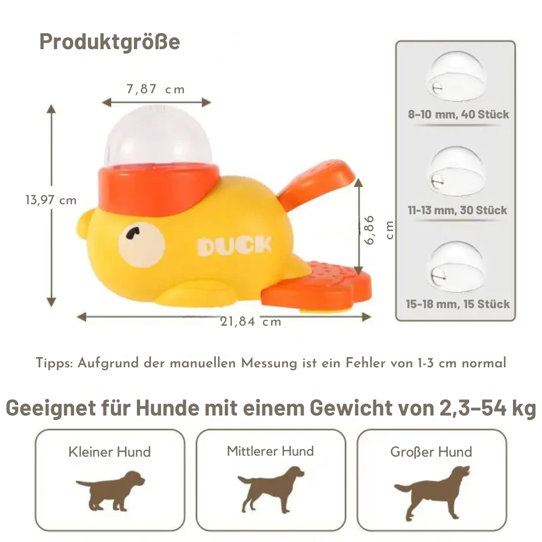 Interaktiver Futterspender in Form einer Ente für Hunde 🪿