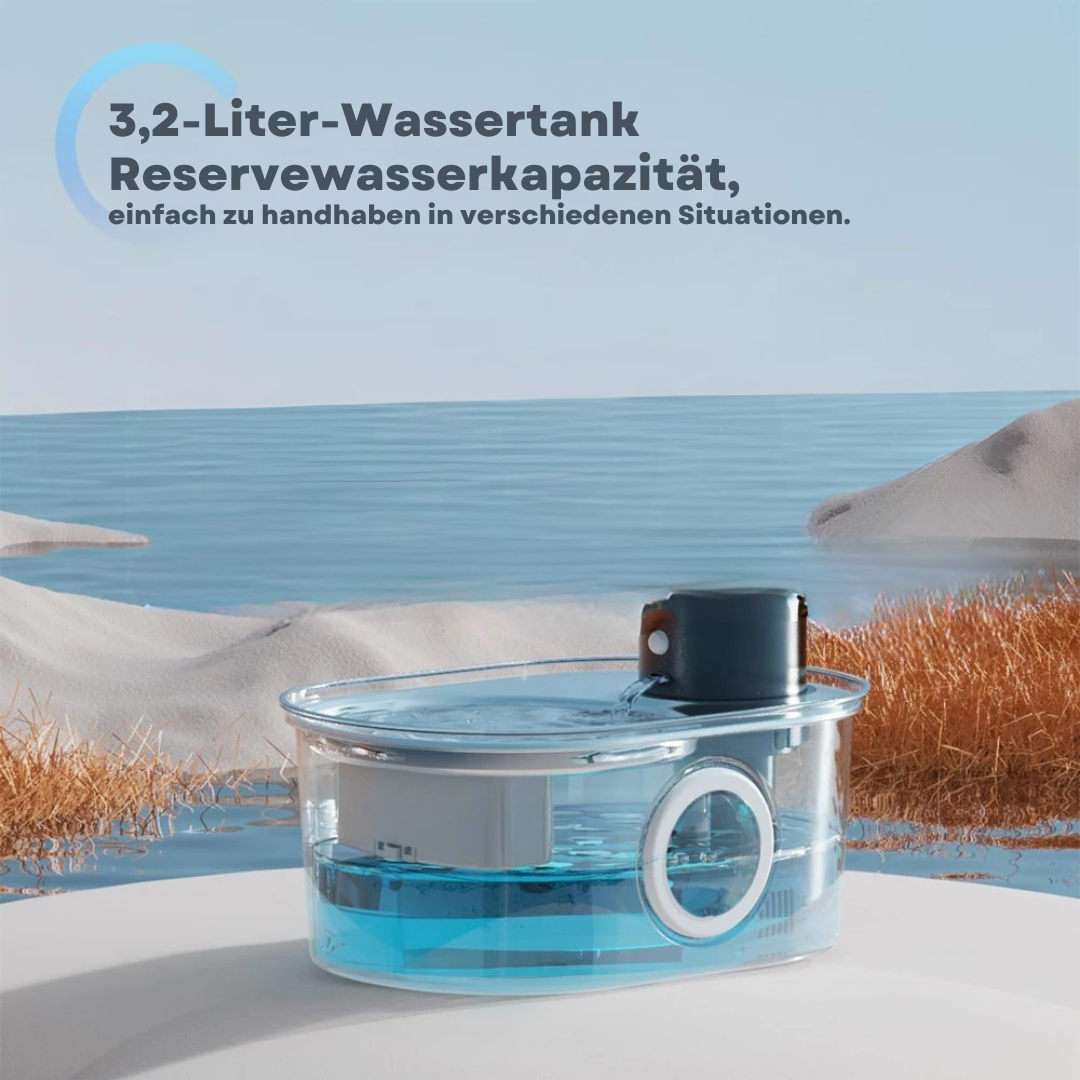 Kabelloser Edelstahl-Trinkbrunnen – 3,2 L, 45 Tage Akku, Flüsterleise ⭐