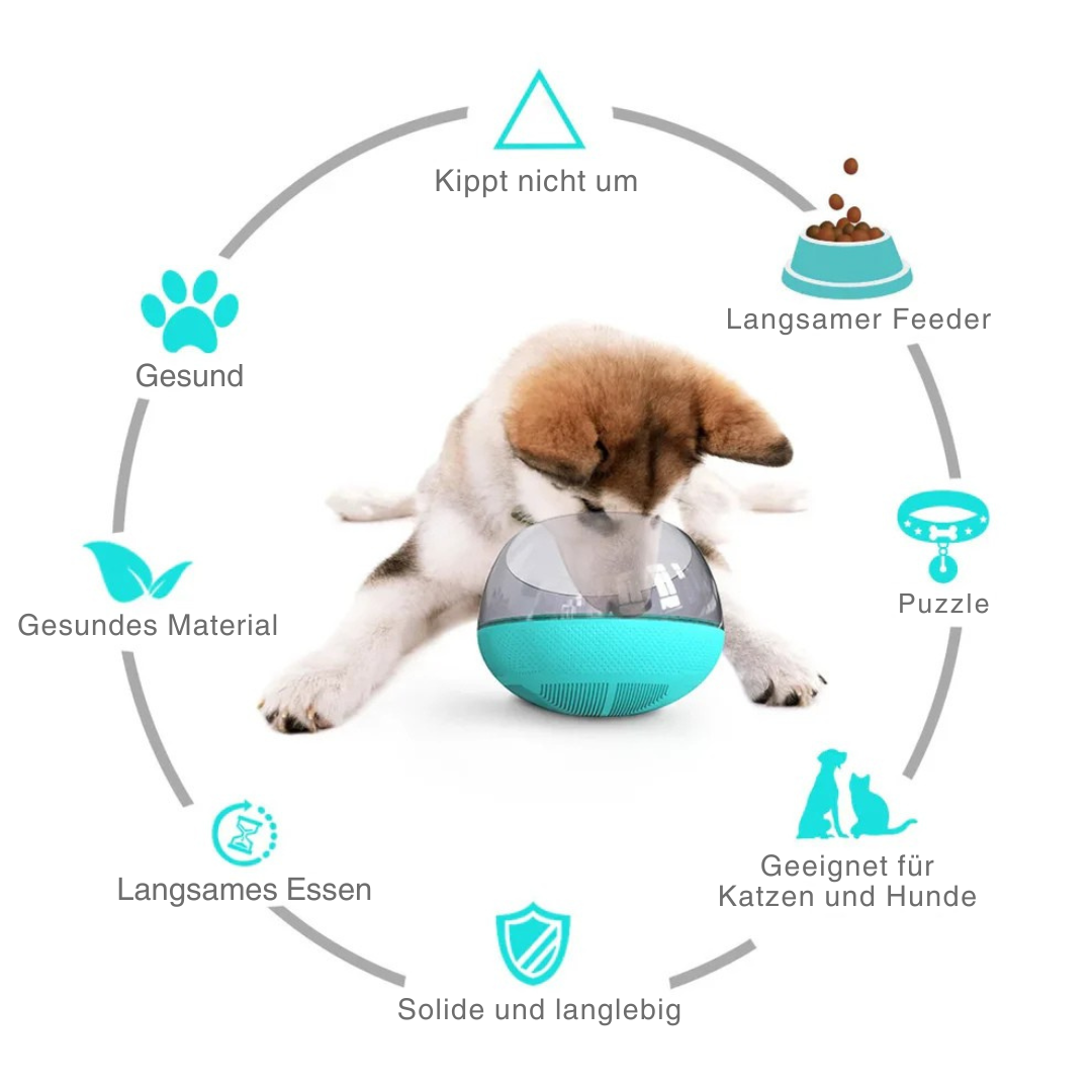 Kippsicherer Slow Feeder-Napf – Raumkapsel-Design für Hunde und Katzen 🚀