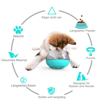 Kippsicherer Slow Feeder-Napf – Raumkapsel-Design für Hunde und Katzen 🚀