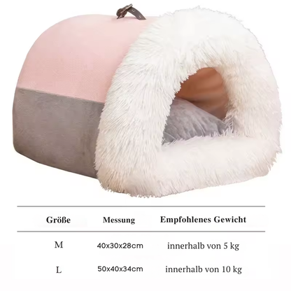 Kuschel-Höhle für Hunde & Katzen – Warmes Wohlfühlbett