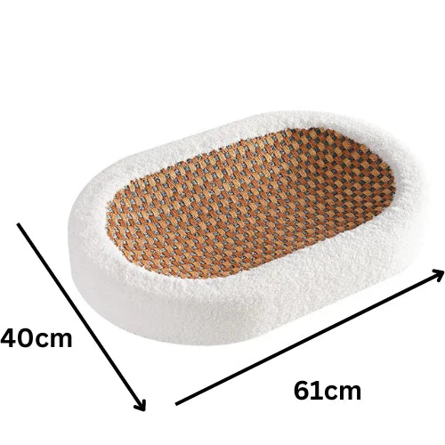 2-in-1 Katzenbett: Weicher Schlafplatz + eingebaute Kratzzone