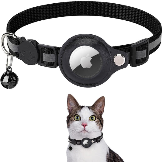 Sicheres Katzenhalsband mit AirTag-Halter & Klingel