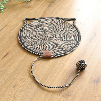 2-in-1 Katzen Kratzteppich & Spielmatte Schwarz
