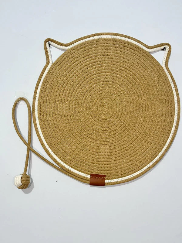 2-in-1 Katzen Kratzteppich & Spielmatte Khaki