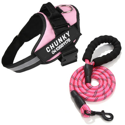 Personalisierbares Hundegeschirr mit Griff & Reflexstreifen
