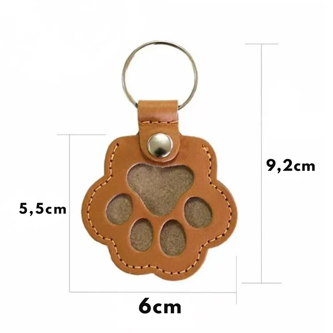 Personalisierter Pfoten-Schlüsselanhänger mit Haar & Foto