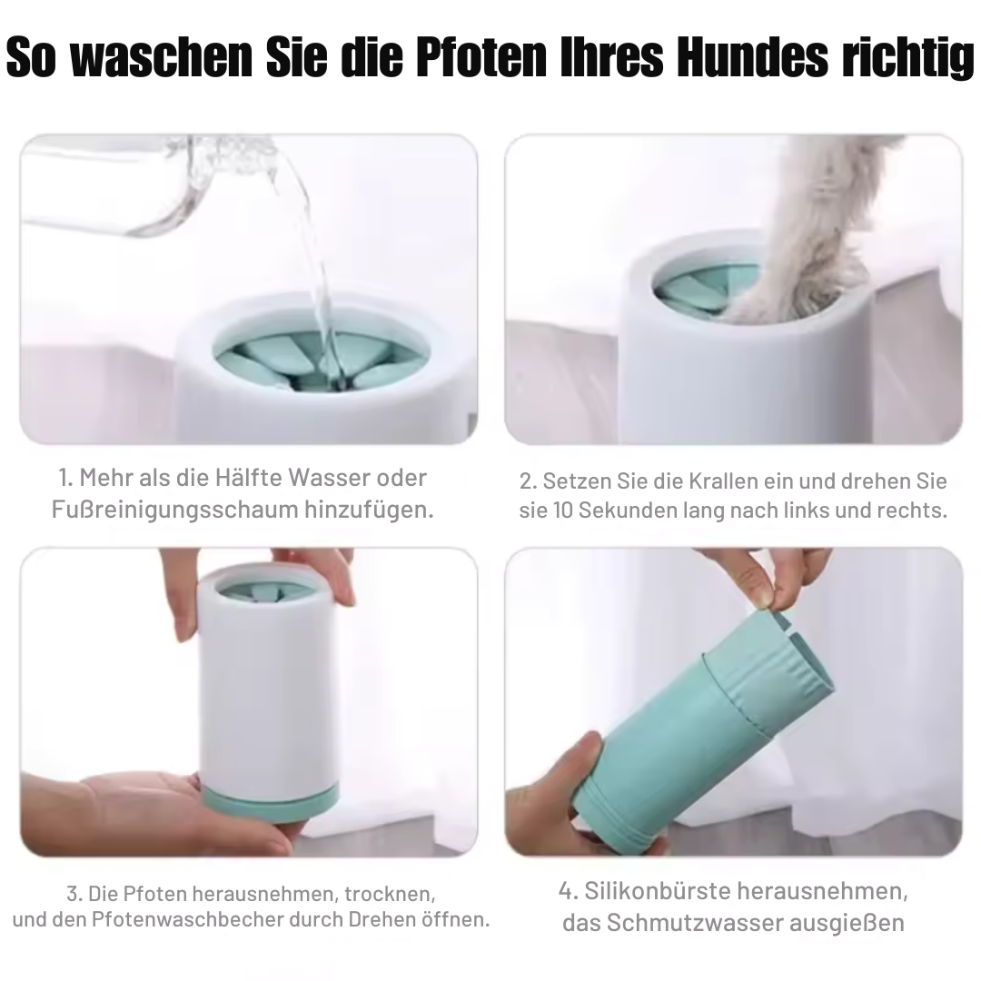 Pfotenreiniger mit Silikonborsten – Sanfte & schnelle Pfotenreinigung