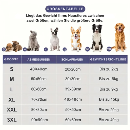 Rundes Donut Hundebett aus Plüsch mit rutschfestem Boden